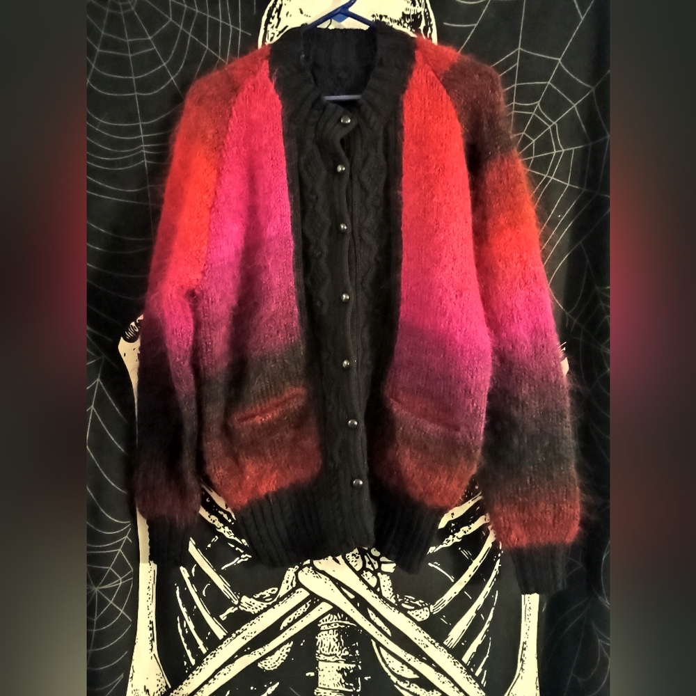 Ombre button down sweater